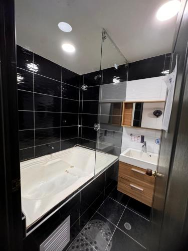Koupelna v ubytování Hotel Estambul