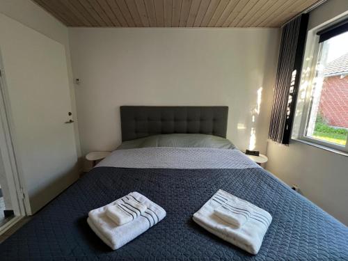 Giường trong phòng chung tại Cozy Rødbyhavn Villa - Lalandia/Puttgarden/Femern