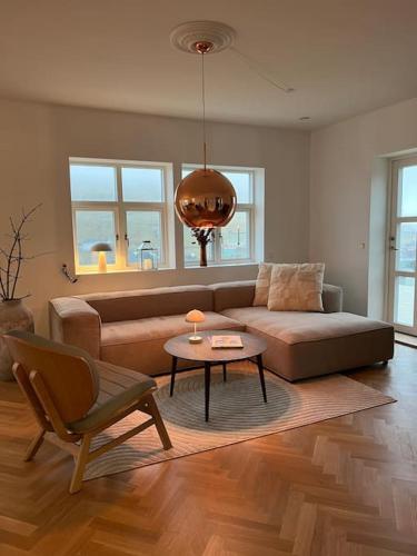 Posezení v ubytování Petursborg luxury in Vágur