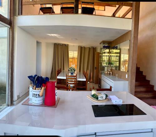 Ruang duduk di Recanto dos Tucanos