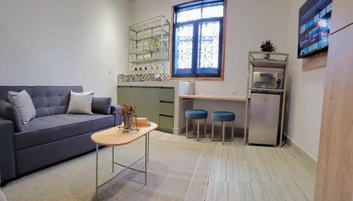 Kuchyň nebo kuchyňský kout v ubytování Zentrico Boutique