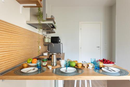 Dapur atau dapur kecil di Domus Laetitiae Rooms & Apartments