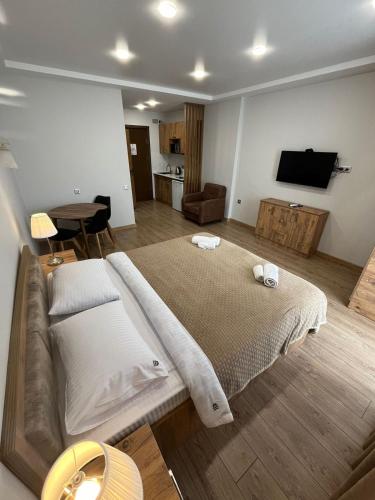 Μια τηλεόραση ή/και κέντρο ψυχαγωγίας στο Aparthotel Holiday Lux Batumi