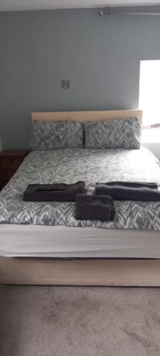 a bed with two pillows on it in a bedroom at Maid Of Erin Guesthouse in Tipperary
