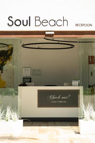 a store with a sign that reads soul beach called at Soul Beach Hotel By Mc - Adults Recommended in Denia