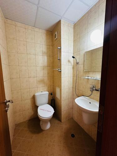 a bathroom with a toilet and a sink at Ivian Family Hotel in Ravda