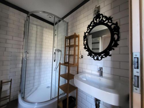 Koupelna v ubytování Gryf-Balt - Apartament
