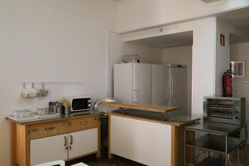 Η κουζίνα ή μικρή κουζίνα στο Hostel Palacio