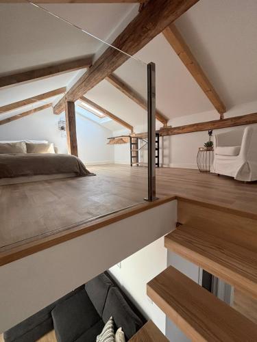 Katil atau katil-katil dalam bilik di Apartamentos Sun si Moon