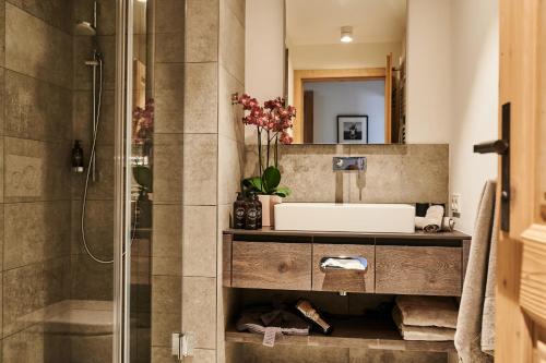 Koupelna v ubytování Premium B&B Chalet Evi