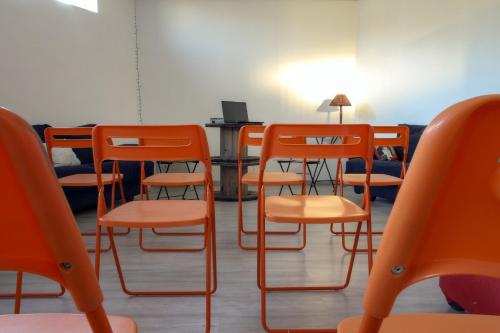 Χώρος καθιστικού στο La Cordata Accommodation - Woodhouse Bike Hotel