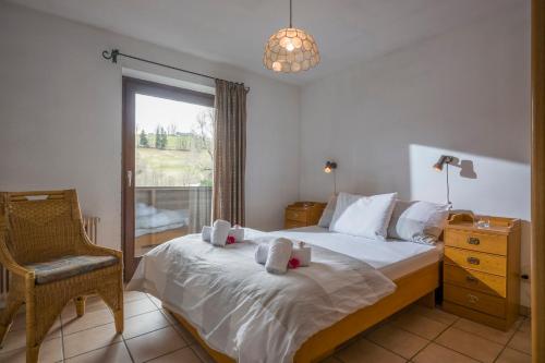 Postel nebo postele na pokoji v ubytování Appartement Hornblick by NV-Appartements