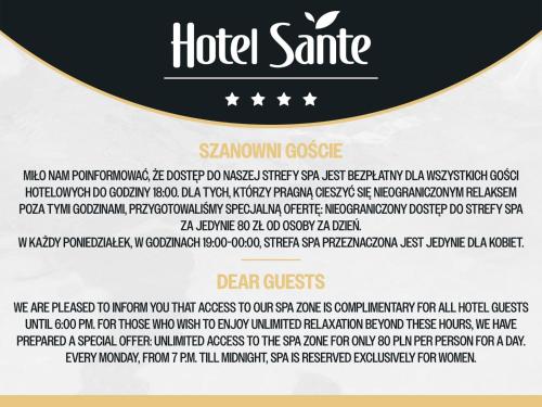 a flyer template for a hotel suite with a hotel sample text at Hotel Sante in Warsaw