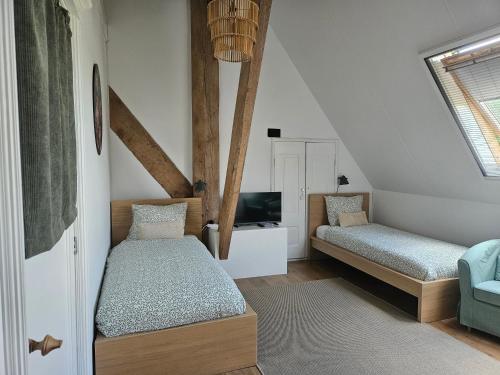 Postel nebo postele na pokoji v ubytování B&B Wijdzicht