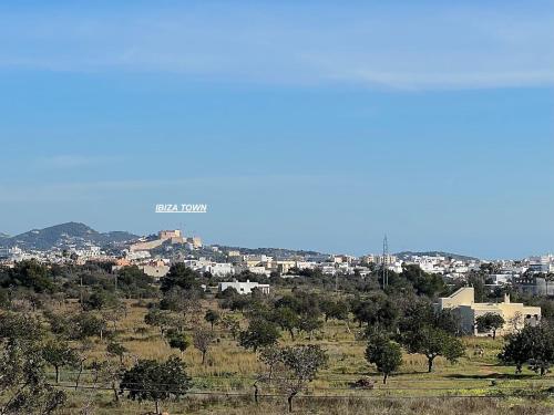 a view of a city from the top of a hill at INIBIZA VILLAS - Villa Oasis in Sant Jordi