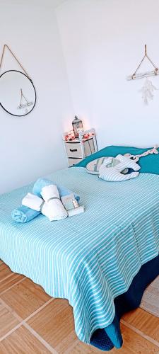 Postel nebo postele na pokoji v ubytování Chambre vue Nice & mer