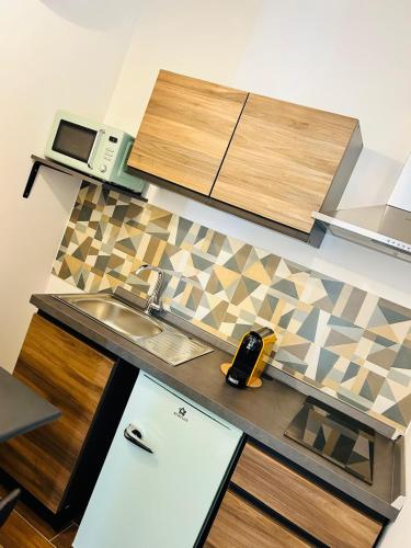 Dapur atau dapur kecil di ROOMS AND BREAKFAST LABERINTO