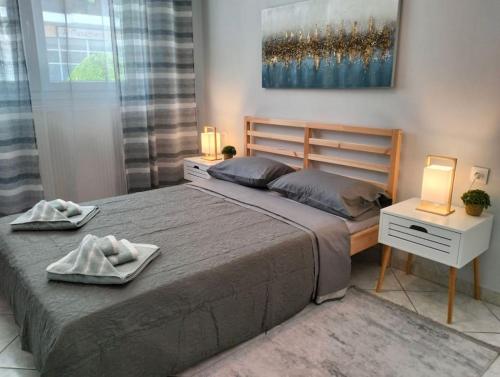 Postel nebo postele na pokoji v ubytování Savvas Luxury Apartment