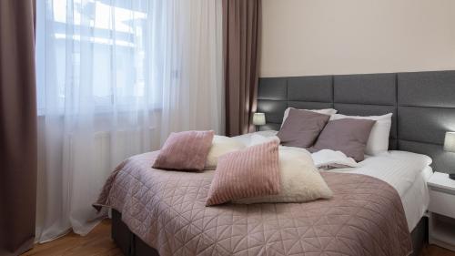 Postel nebo postele na pokoji v ubytování Wisła apartament przy stoku