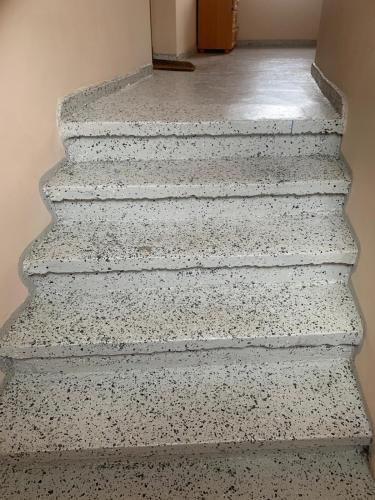 a set of stairs with speckles on them at Kurpių gatvė in Kaunas