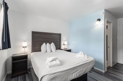 Postel nebo postele na pokoji v ubytování Snyders Shoreline Inn