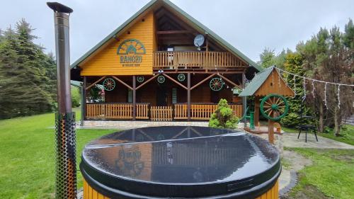 Ranczo Bieszczady duży Domek z Jacuzzi i Sauną