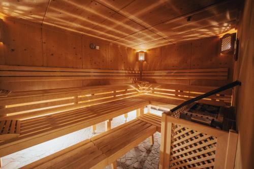 an inside of a sauna with at Mountain Residence Montana in Santa Maddalena in Casies