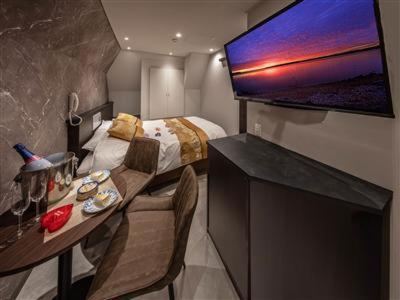 TV a/nebo společenská místnost v ubytování Hotel GEM2 - Adult Only