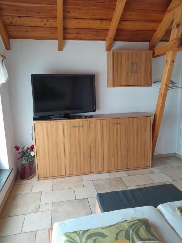 Μια τηλεόραση ή/και κέντρο ψυχαγωγίας στο Ferienhaus-Sobetzko