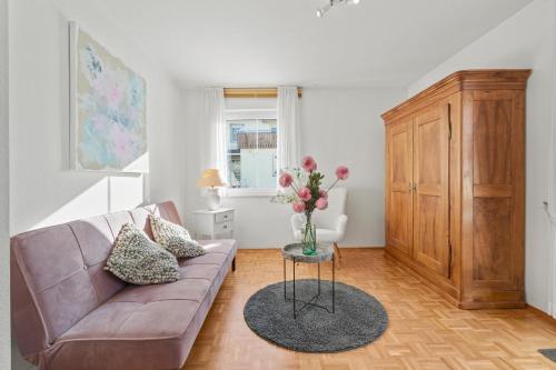 Гостиная зона в Apartment SEEwiese mit großem Garten und autemberaubenden Alpenpanorama