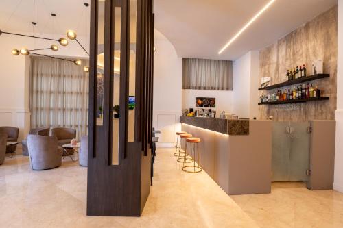 Kuchyň nebo kuchyňský kout v ubytování Hotel Diamond
