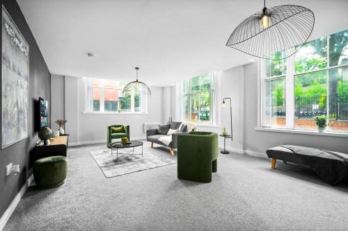 Χώρος καθιστικού στο Luxury Apartment - Secure Parking - Gated Development - Near JQ & Birmingham City Centre 6SH