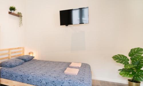 Ένα ή περισσότερα κρεβάτια σε δωμάτιο στο Cozy Antwerp City Apartments