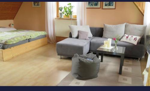 Postel nebo postele na pokoji v ubytování Haus Pretzfeld