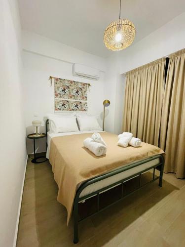 Katil atau katil-katil dalam bilik di Marios apartments