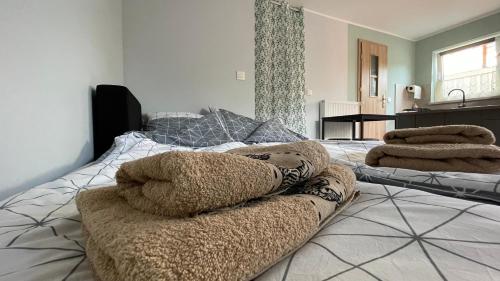 Postel nebo postele na pokoji v ubytování Apartament U Waldka
