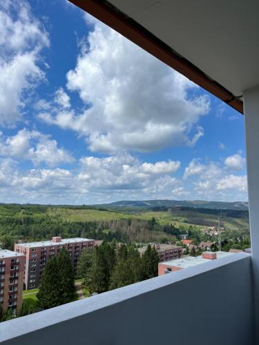 a view of a city from a balcony at Panoramic View Harz in Altenau