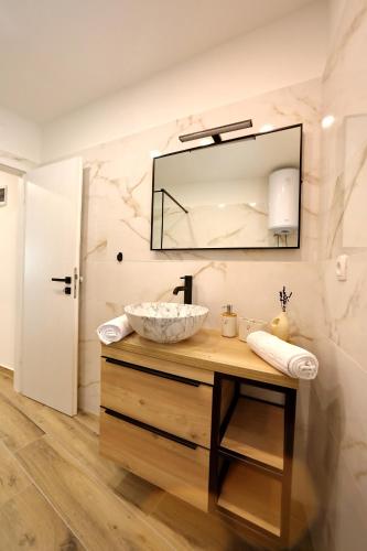 Bilik mandi di Luxury apartman Gino