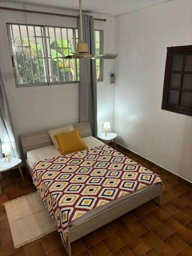 Llit o llits en una habitació de maison Eloma