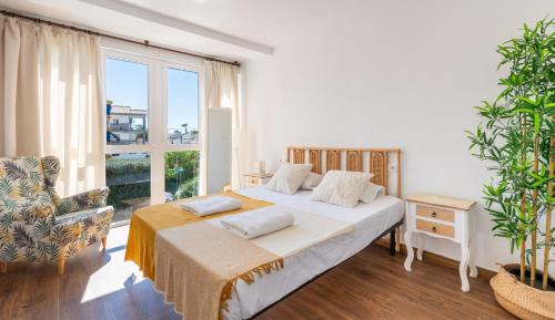 Katil atau katil-katil dalam bilik di WintoWinRentals - Chalet en Primera Línea de Playa