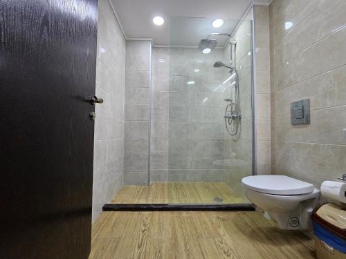Ένα μπάνιο στο Bakuriani Orbi Palace Deluxe Apartment next to Mount Didveli