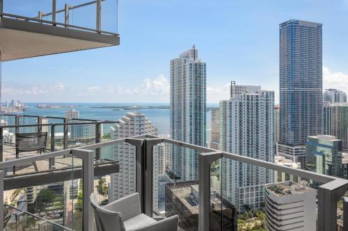 a balcony with a view of a city at EAST Miami in Miami