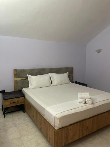 Cama o camas de una habitación en Vila Alvin vlore