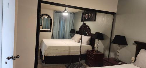 Ένα ή περισσότερα κρεβάτια σε δωμάτιο στο moon paradise room # 2