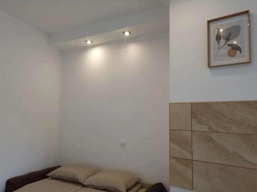 a bedroom with a bed and a picture on the wall at Studio Melem 2 in Soko Banja