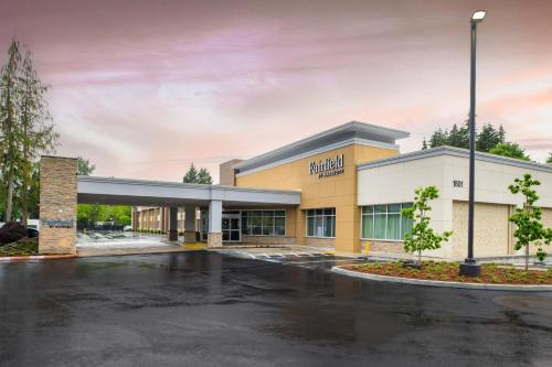 an empty parking lot in front of a hospital at Fairfield by Marriott Issaquah in Issaquah