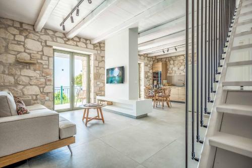 Телевизор и/или развлекательный центр в Villa Maria Vasilikos