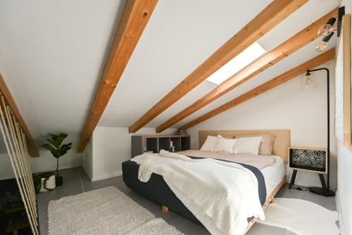 Postel nebo postele na pokoji v ubytování Apartma Nemo