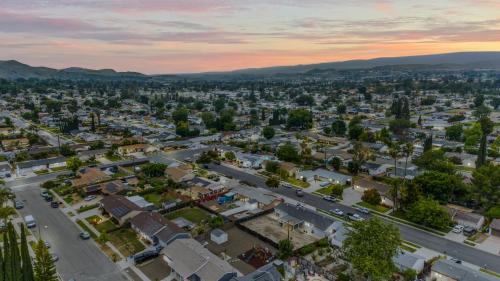 an aerial view of a city at sunset at Simi-valley Apartment By Pmi in Simi Valley