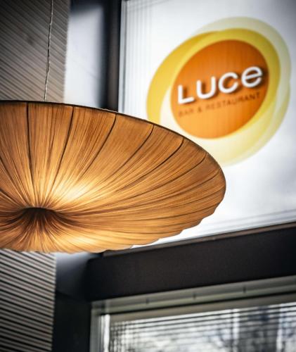 a close up of a sign on a store at Radisson Blu Hotel, Lucerne in Luzern